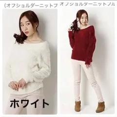 イーハイフンワールドギャラリー◆オフショルダーニット◆オフショルニット◆サリア