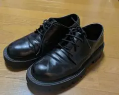 ZARA 黒 レースアップシューズ 厚底