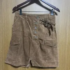 P.L.G スカート　綿100% ブラウン　コーデュロイ　LL