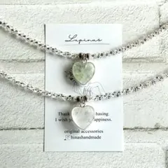 【天然石ネックレス】ビーズネックレス ファルファーレ ステンレス