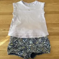 petit main 100cm Tシャツとショートパンツセット
