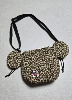 ミッキーマウス ヒョウ柄ショルダーバッグ　レオパード