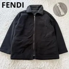 美品‼️Fendi FFロゴジャケット ブラウン・ブラック　M org.jpg