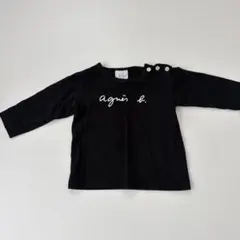 agnès b. ブラック長袖Tシャツ 1歳