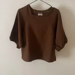 moi tytto モイテュット　ボリューム袖ハーフスリーブシアートップス