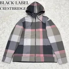 ブラックレーベルクレストブリッジ エアリーリバーシブルパーカー チェック柄 L