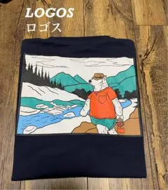 LOGOS ロゴス Tシャツ (ネイビー)　4L