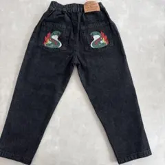 マイリトルワンダー　ヘビ　刺繍デニム 100センチ　パンツ　ジーパン