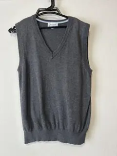 グレー Vネック ノースリーブ ベスト