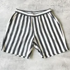 SATURDAYS NYC イージーハーフパンツ リネン混 ストライプ Mのサムネイル