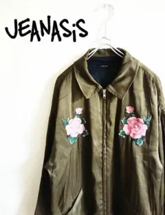 D220624 JEANASiS 刺繍ジップアップブルゾン