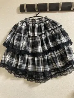 VOLCAN & APHRODITE ミニスカート ブラック・ホワイトチェック