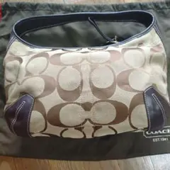 美品　COACH Hobo コーチ ワンショルダーバッグ ホーボー シグネチャー