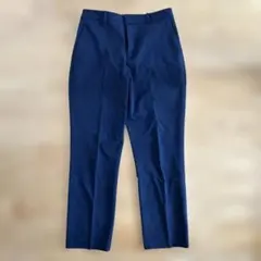ネイビー L ユニクロ スラックス パンツ 紺色UNIQLO 送料無料