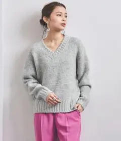 ユナイテッドアローズ　FANCY/MLNG Vネック ニット　ウールアルパカ混