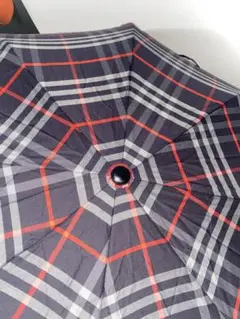 バーバリー BURBERRY 収納袋付 チェック ネイビー日本製 折りたたみ傘