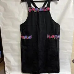 FEILER 花柄エプロン 黒 FEILER フェイラー 花柄 シュニール織 タオル エプロン ハーフエプロン