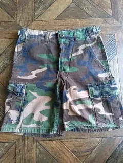 BDU リップストップ　カモフラ　カーゴショートパンツ
