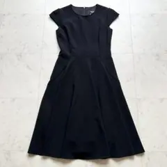 美品 Rene ルネ フロントジップワンピース ネイビー セレモニー 34
