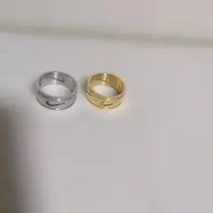 ナイキシルバー ゴールド リング セット