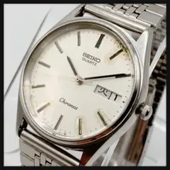【稼働】SEIKO セイコー★クロノス メンズ 腕時計 クオーツ 80s 日付け