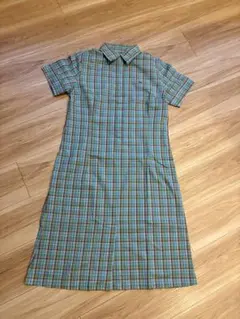 LACOSTE チェック柄 半袖シャツワンピース 42