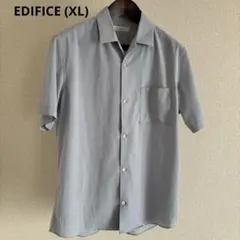 EDIFICE 半袖　オープンカラーシャツ　水色　XLのサムネイル