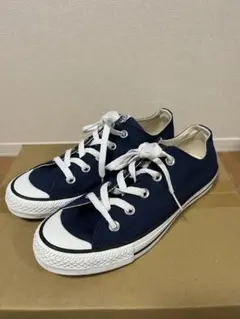 【美品】CONVERSE オールスター OX ネイビー ローカット レディース