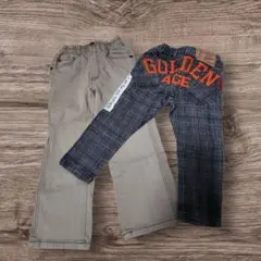 95cm100cm　長ズボン　ジャンクストアー　パンツ　チェック　おまとめ売り