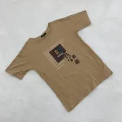 Doublefocus Tシャツ チロルチョコ ベージュ プリント 半袖 M