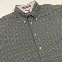 90s 00s トミーヒルフィガー コットン 3点止め ボタンダウンシャツ