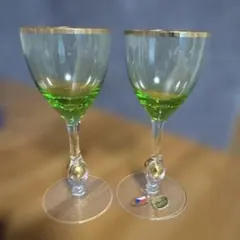 ボヘミアクリスタル ワイングラス2個セット