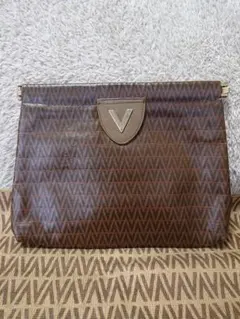 ヴィンテージ VALENTINO ヴァレンチノ クラッチバッグ ブラウン 茶のサムネイル