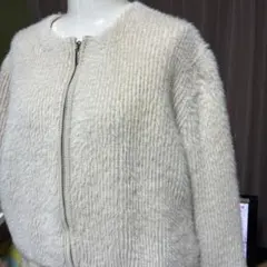 美品　ブージュルード　ノーカラーブルゾン　アウター　ジャケット　羽織り