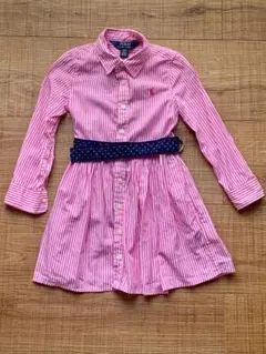 Polo Ralph Lauren ワンピース ピンクストライプ　3Ｔ　3歳