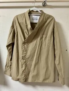 ベージュ ダブルブレスト シャツ Lのサムネイル
