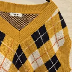 INGNI アーガイル柄 ニットベスト