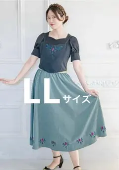 新品】kaho アナ アナ雪 ビスチェ付きワンピース しまむら L