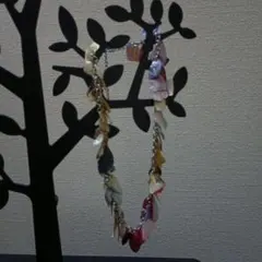 シェル ネックレス 多色 チェーン付き