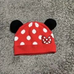 ミニーマウス 赤 ニット帽 54cm