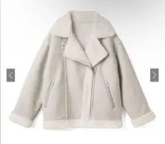 GRL エコムートンライダースジャケットアイボリー【k9037x】