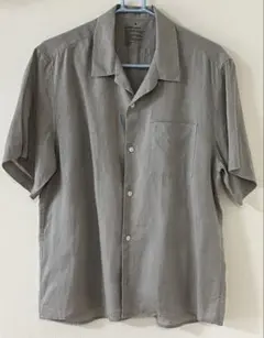 美品　無印良品グレー 半袖シャツ Mサイズ ポケット付き