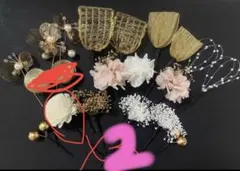 ドライフラワー　髪飾り　結婚式、成人式　七五三　髪飾り　豪華19本 かわいいn