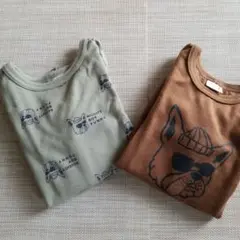 petit main 長袖Tシャツ 2枚セット 100cm
