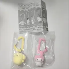 ガシャポンサンリオカラフルカラビナマスコットチャームポムポムプリン＆マイメロディ