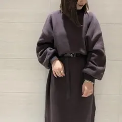 【JEANASIS】Wフェイスハイネック ワンピース ニットワンピース