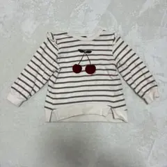 プティマイン　100cm 長袖トレーナー　スウェット　トップス　さくらんぼ