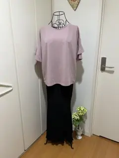 Alotta 半袖 Tシャツ フリル袖 ダスティピンク Mのサムネイル