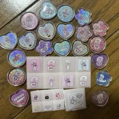 シール 　おはじき　タイル　エスターバニー　まとめ売り　キャラクター　ピンク