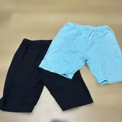ハーフパンツ2枚セット 黒 水色　パジャマ